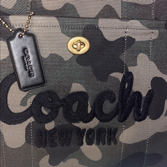 Coach Green and Black Camouflage Tote - Picture 10 of 10